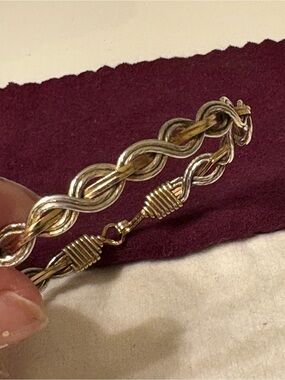 Ronaldo Let It ShineTwo-Tone Gold and Silver Twisted Link Bracelet